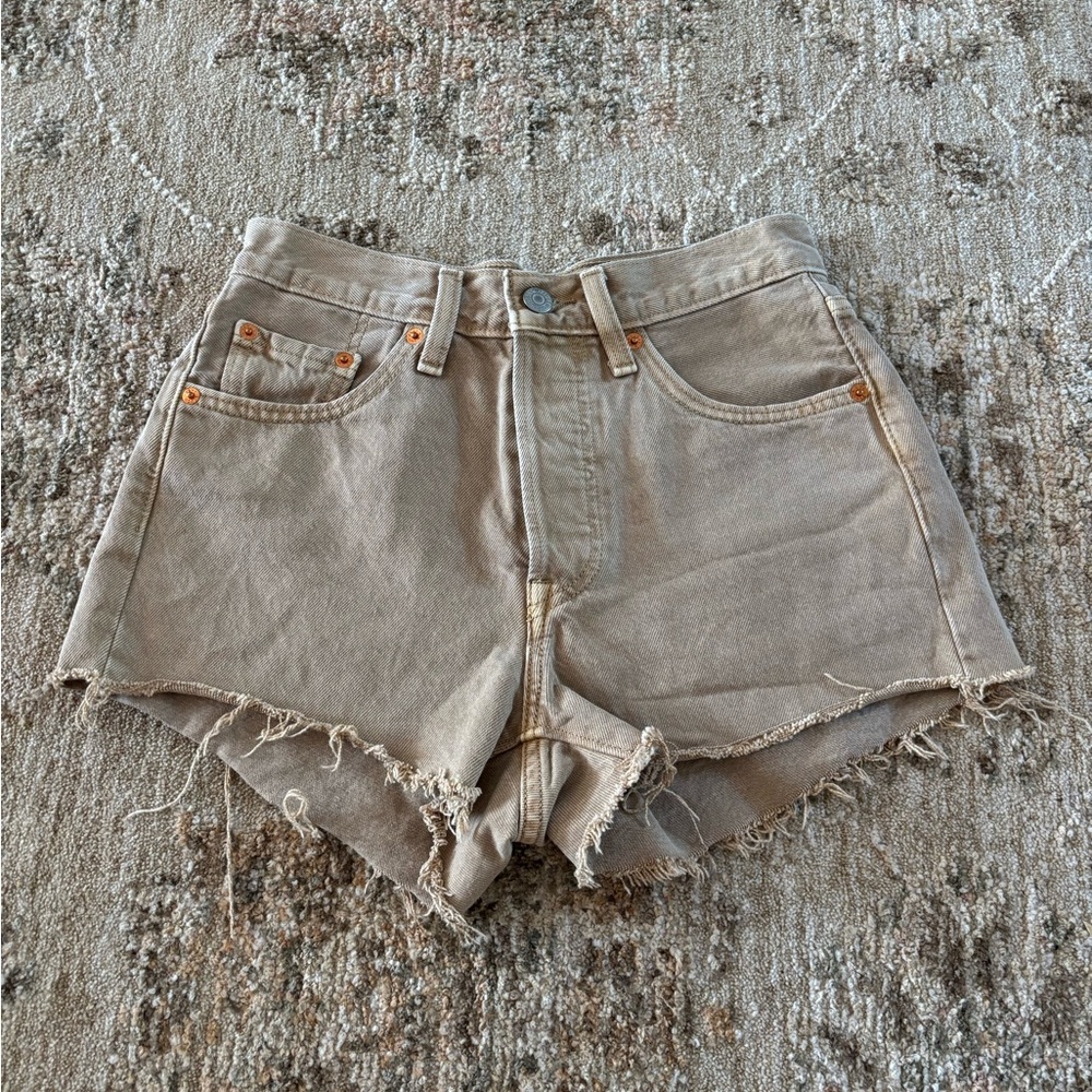 Women's Tan Denim Shorts